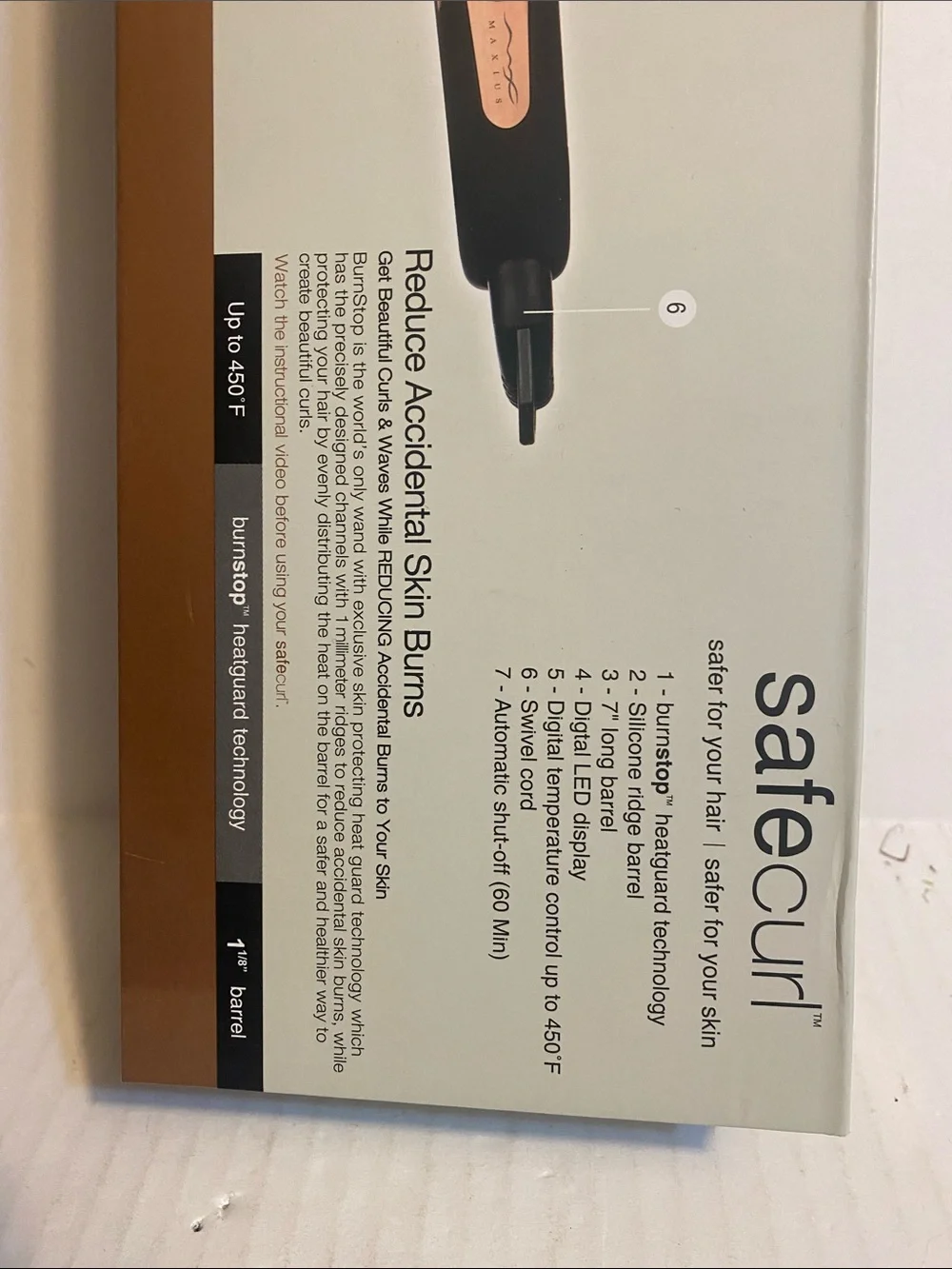 SafeCurl Silicone Curling Wand - Black & Rose Gold